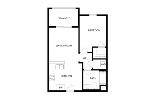 Desert Senior one bedroom floorplan
